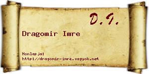 Dragomir Imre névjegykártya